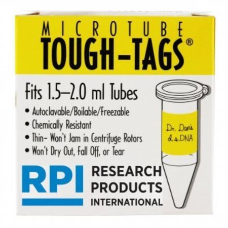 DIVERSIFIED BIOTECH Tough-Tags, 1.5-2.0ml, Yellow, 1000/pk, 1000PK 247113